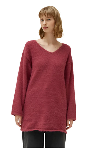 Compania Fantastica Long Pink v-neck sweater