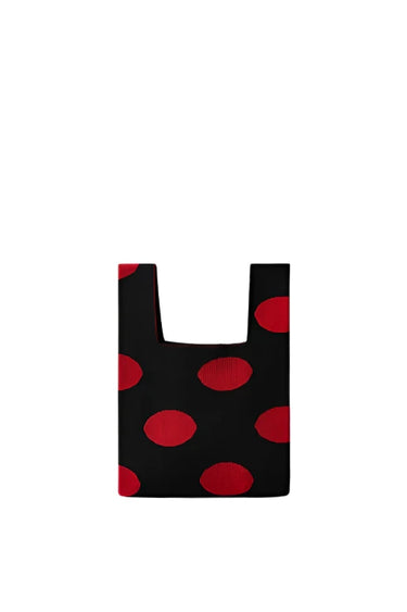 Compania Fantastica Red Polka Dot Print Handbag in Multiple Colors