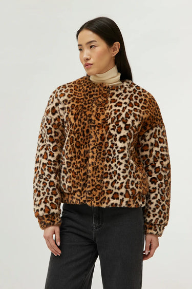 Compania Fantastica Leopard Print Fur Jacket or Solid Black