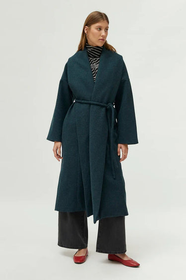 Compania Fantastica Green open midi coat