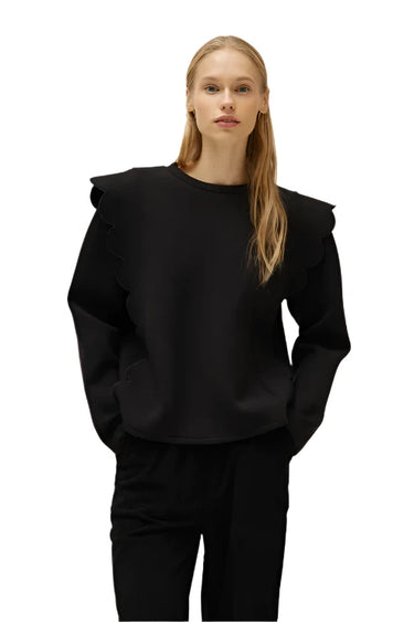 Compania Fantastica Black Wave Detail Sweatshirt