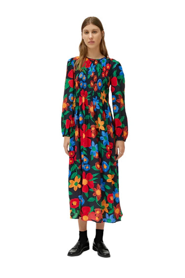 Compania Fantastica Multicolored Floral Print Long Dress