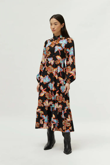 Compania Fantastica Alhelí floral print long dress