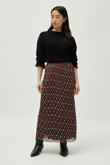 Compania Fantastica Multicolor polka dot print long skirt