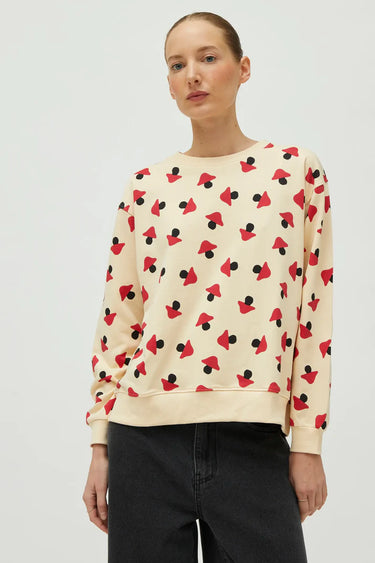 Compania Fantastica  Beige mushroom print sweatshirt