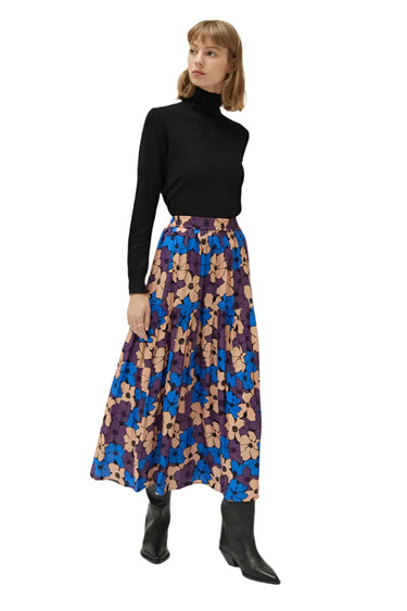 Camille floral print long skirt