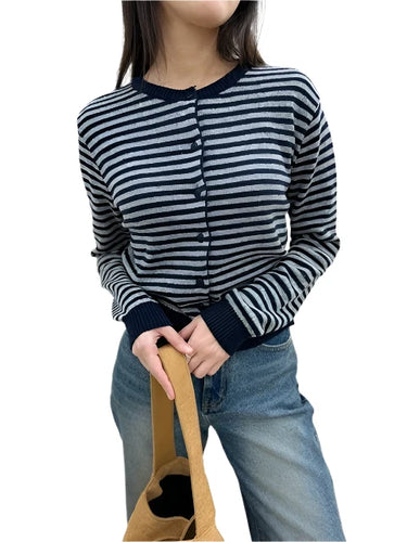 Clever Alice Cashmere Stripe Cardigan