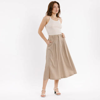 Sweewe Paris Tan Maxi Skirt - clever alice