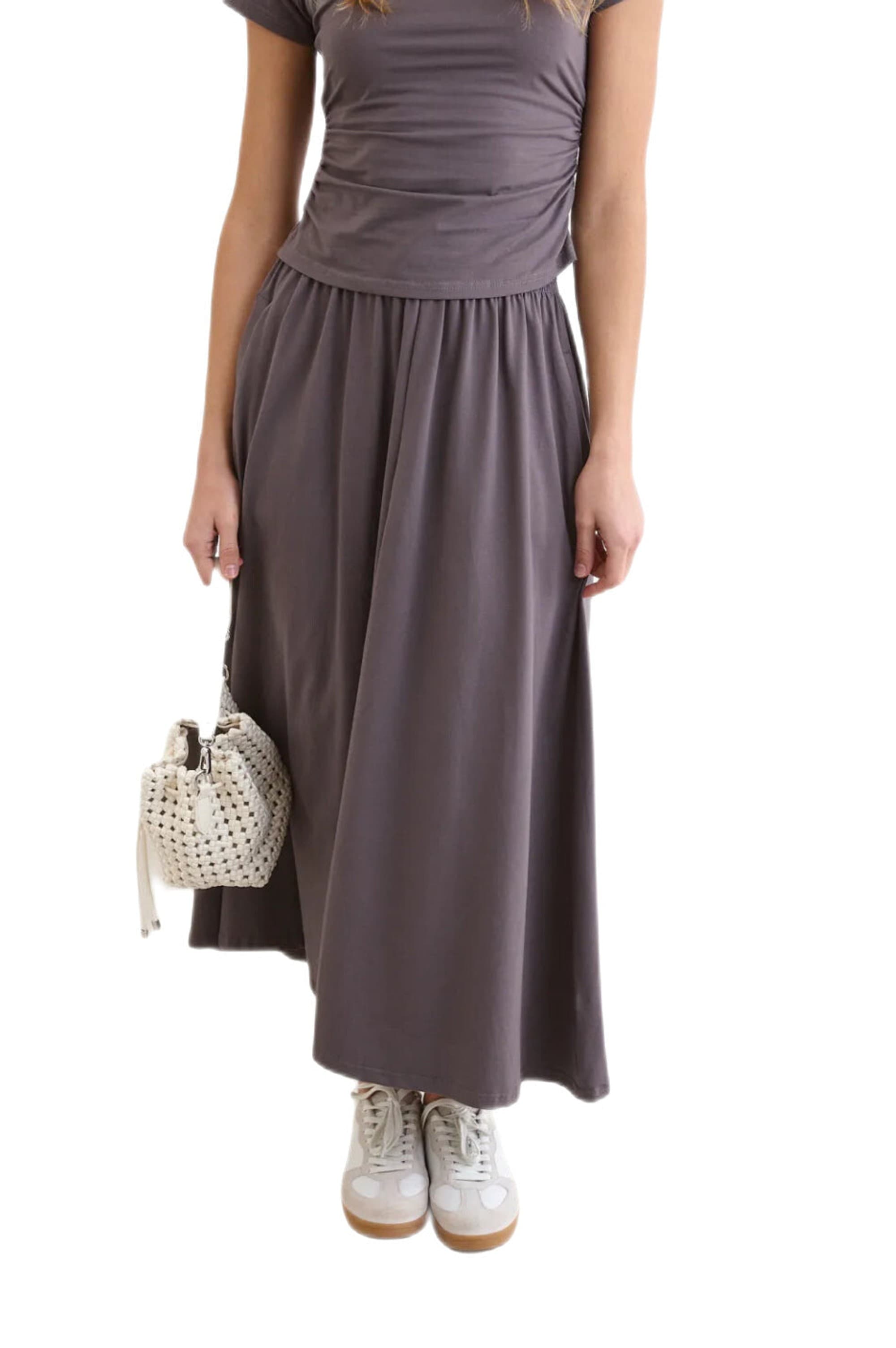 Clever Alice Grey Maxi Skirt - clever alice