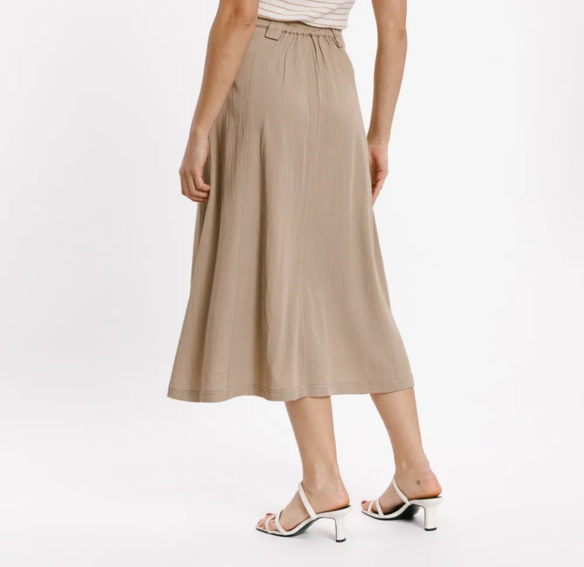 Sweewe Paris Tan Maxi Skirt - clever alice