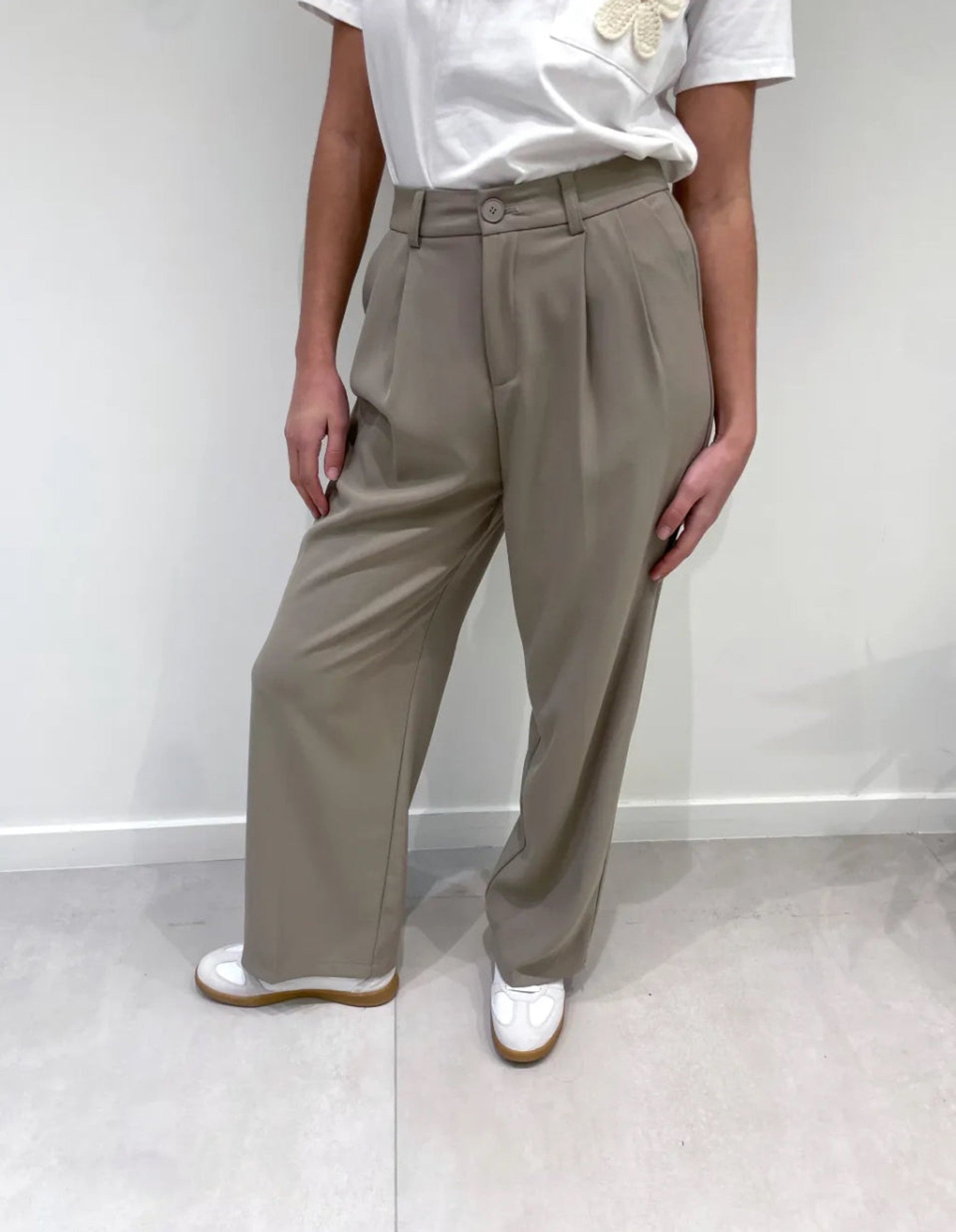 Clever Alice Taupe Trouser - clever alice