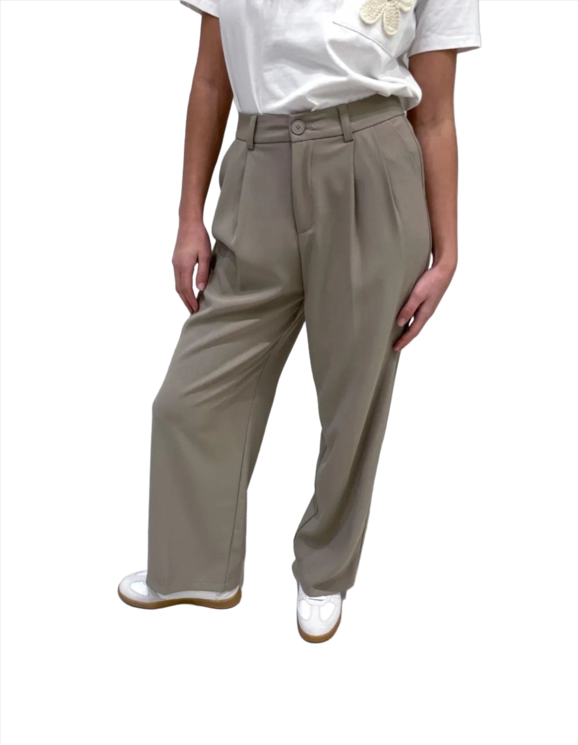 Clever Alice Taupe Trouser - clever alice