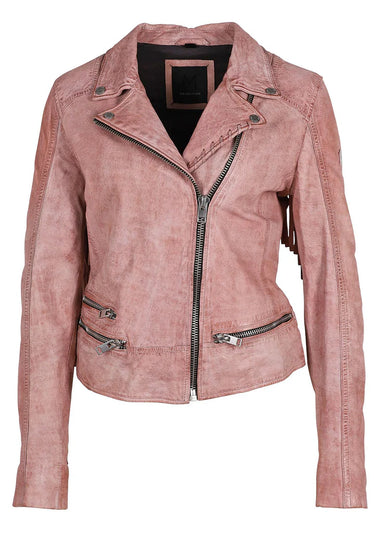 Mauritius Zoe RF Leather Jacket in Light Pink