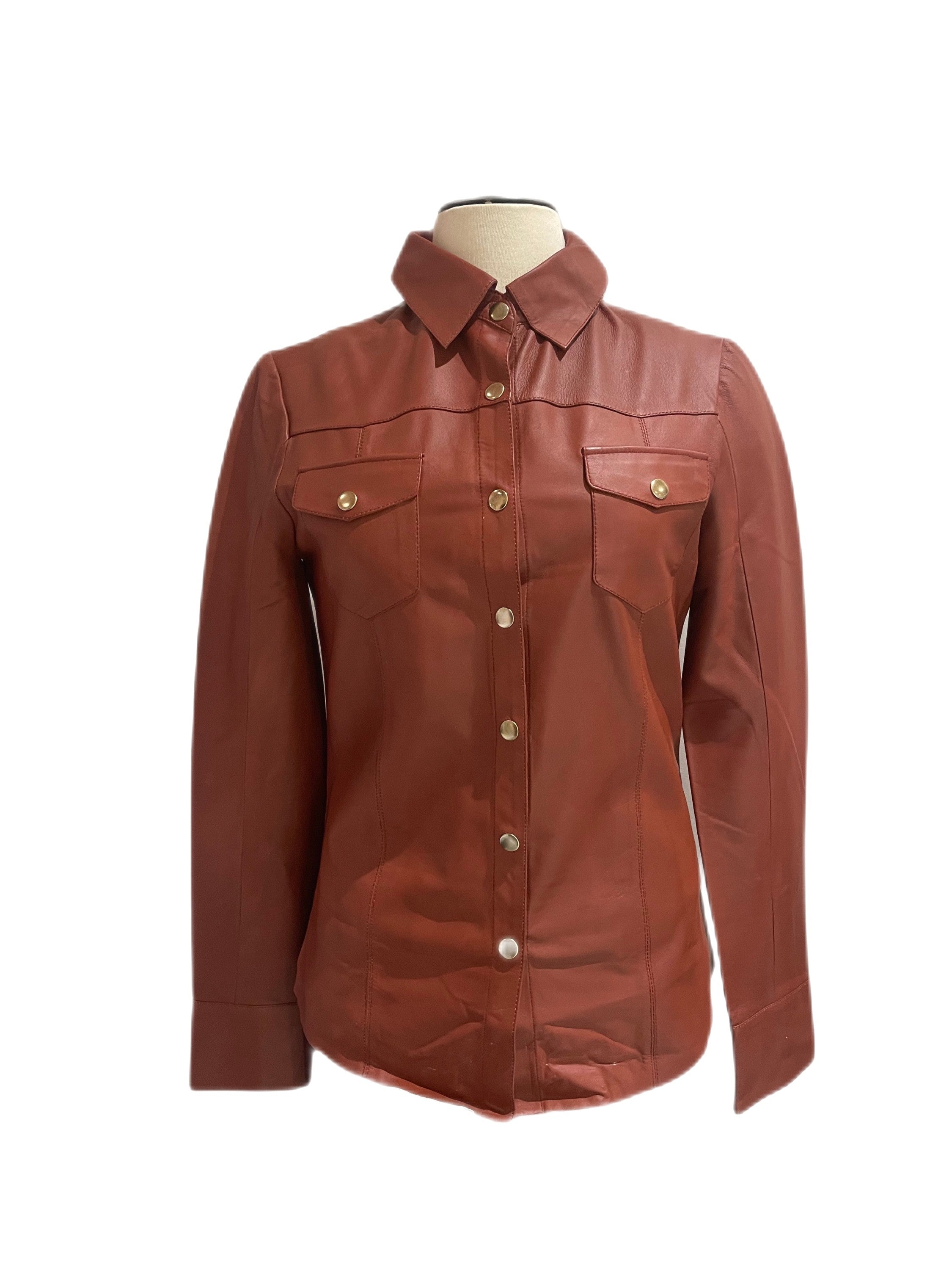 JKT Button Up in Rust Color - clever alice