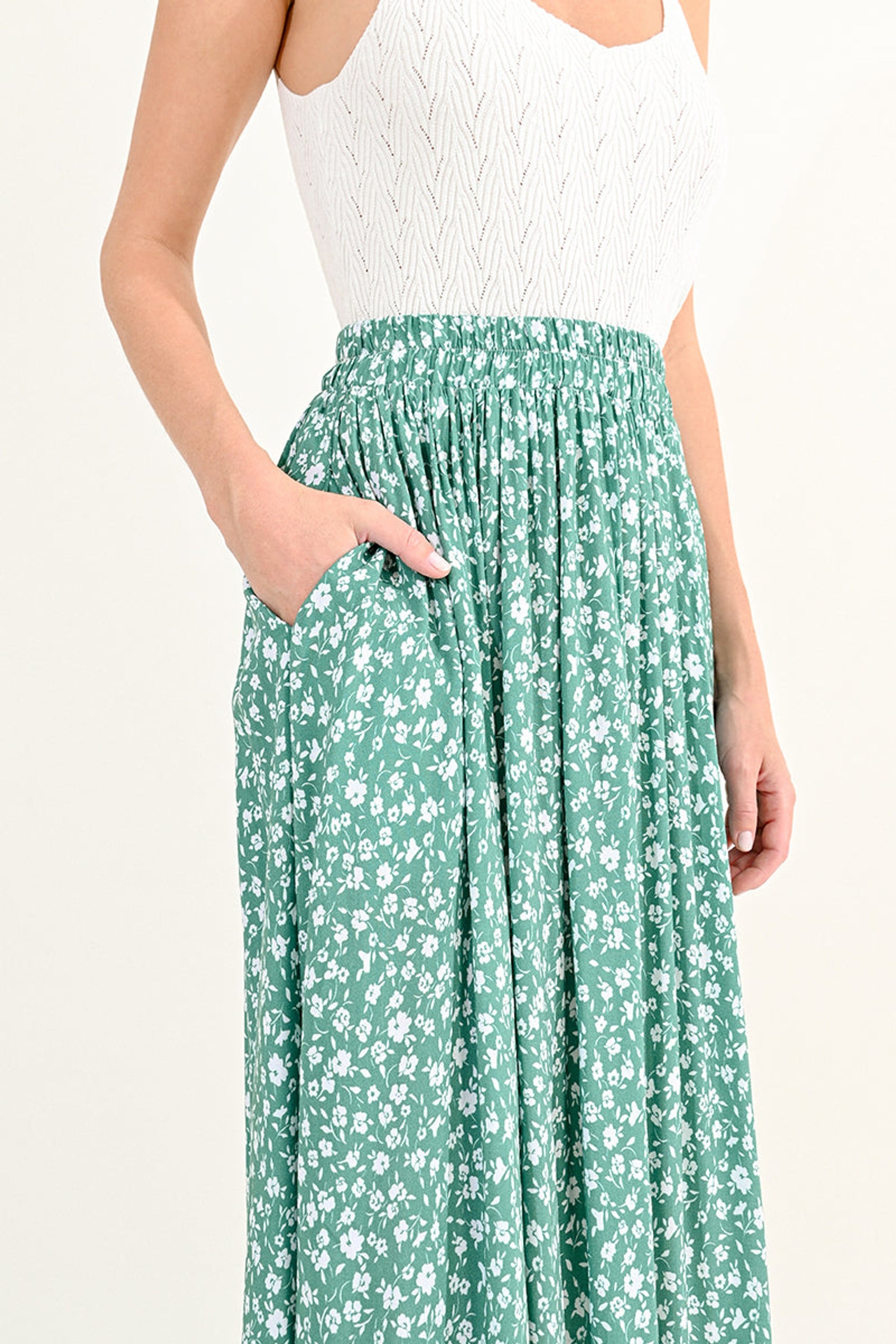 Molly Bracken Skirt in Green Diane - clever alice