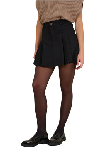 Clever Alice Mini Tennis Style Skirt in Black 