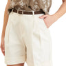 Clever Alice Pleated Boy Shorts in Cream 
