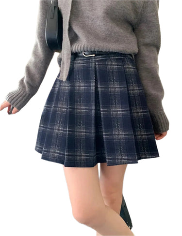 Clever Alice Private School Skirt (blue or brown) 