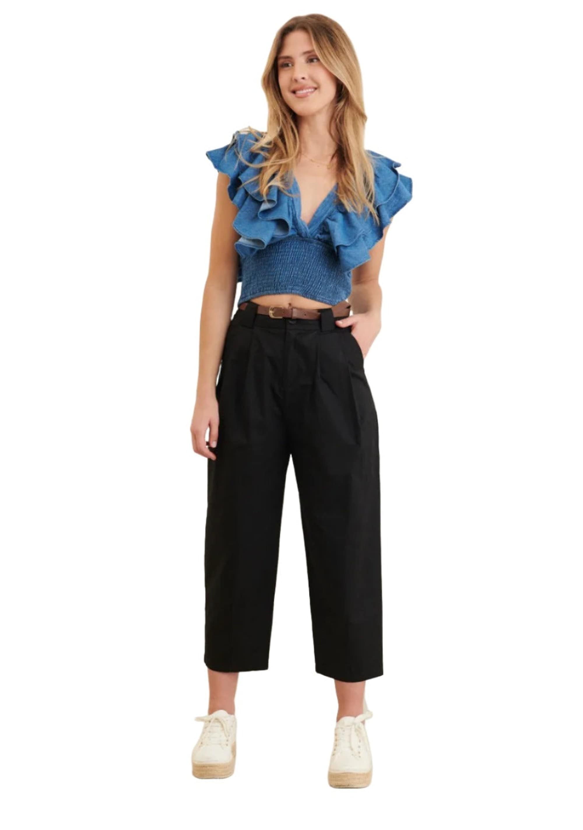 Clever Alice Normandy Trousers in Black 