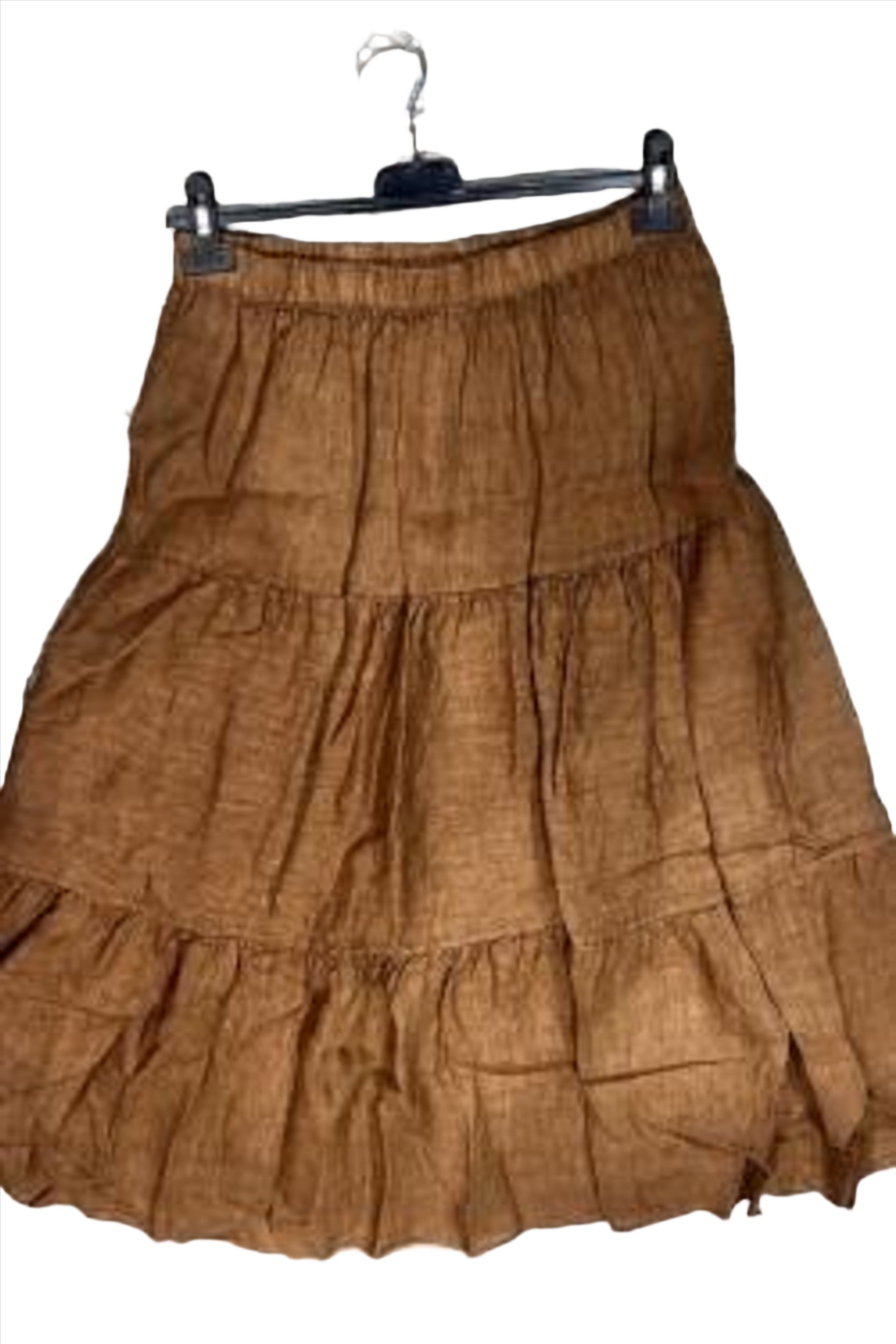 Clever Alice Tiered Linen Skirt 