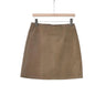 Clever Alice Faux Suede Mini Skirt in Chocolate Only 