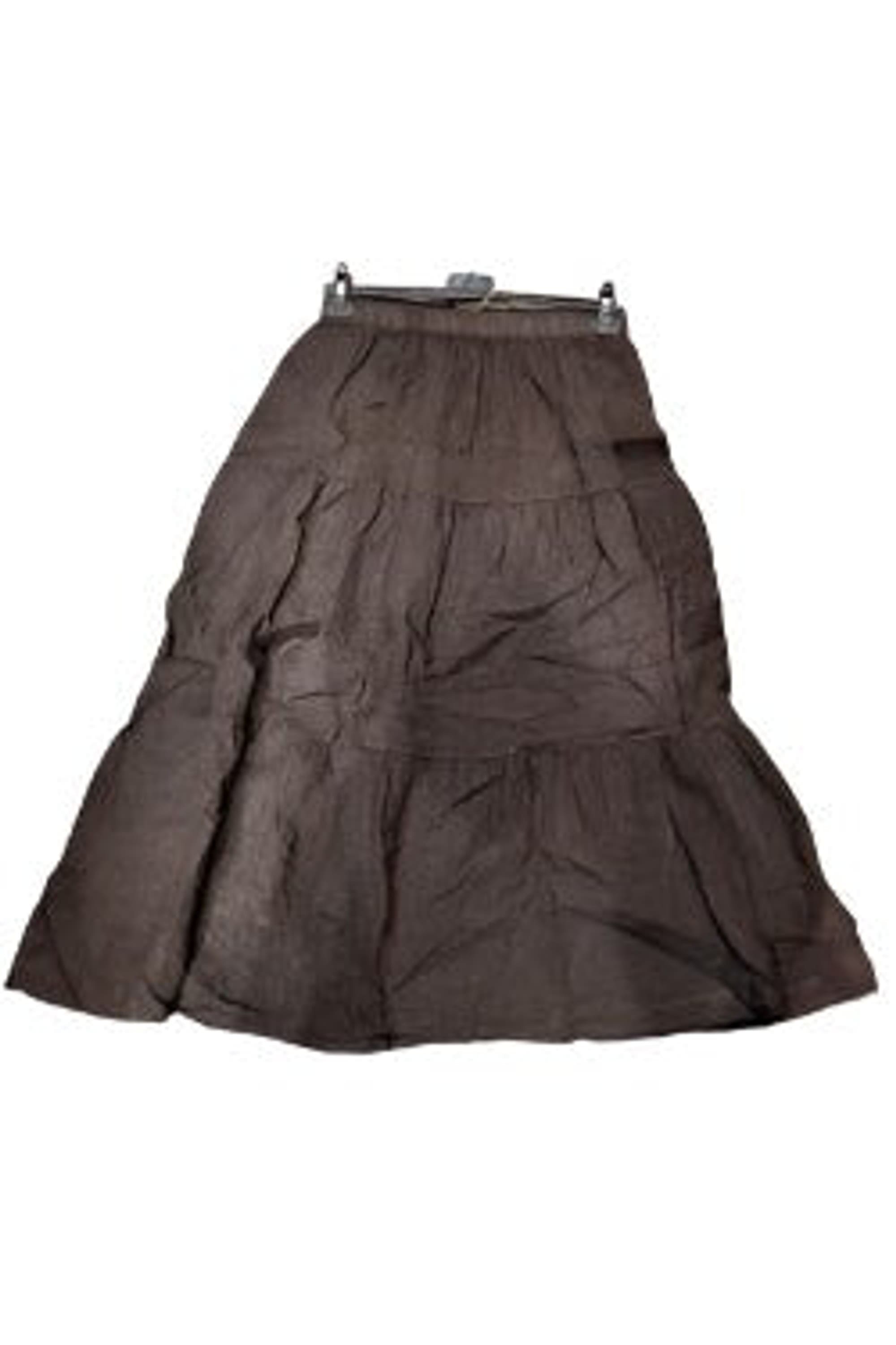 Clever Alice Tiered Linen Skirt 