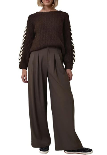 Clever Alice Rae Trouser in Brown 