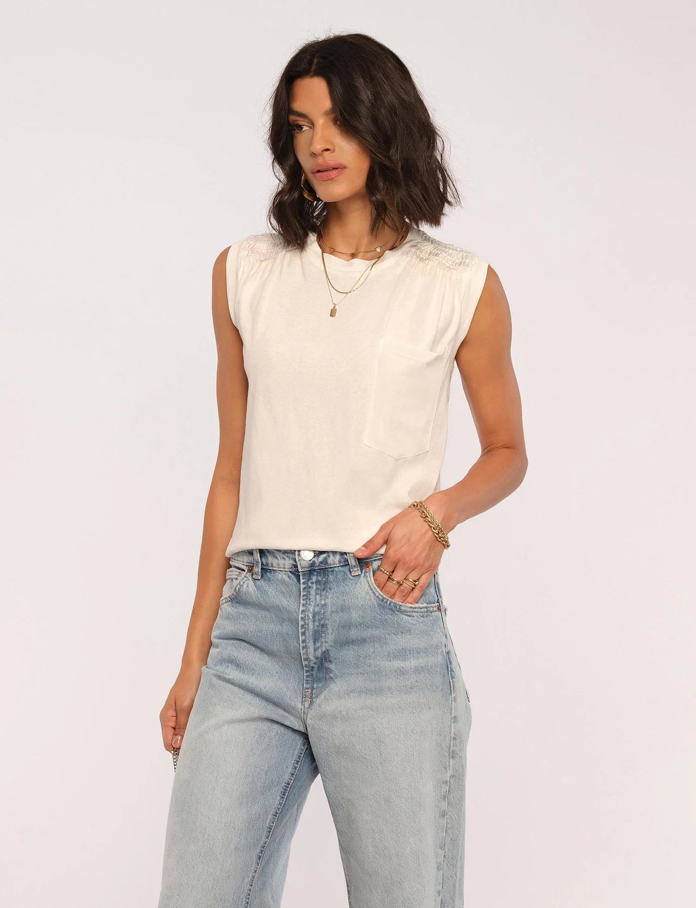 Heartloom nellie Top in White - clever alice