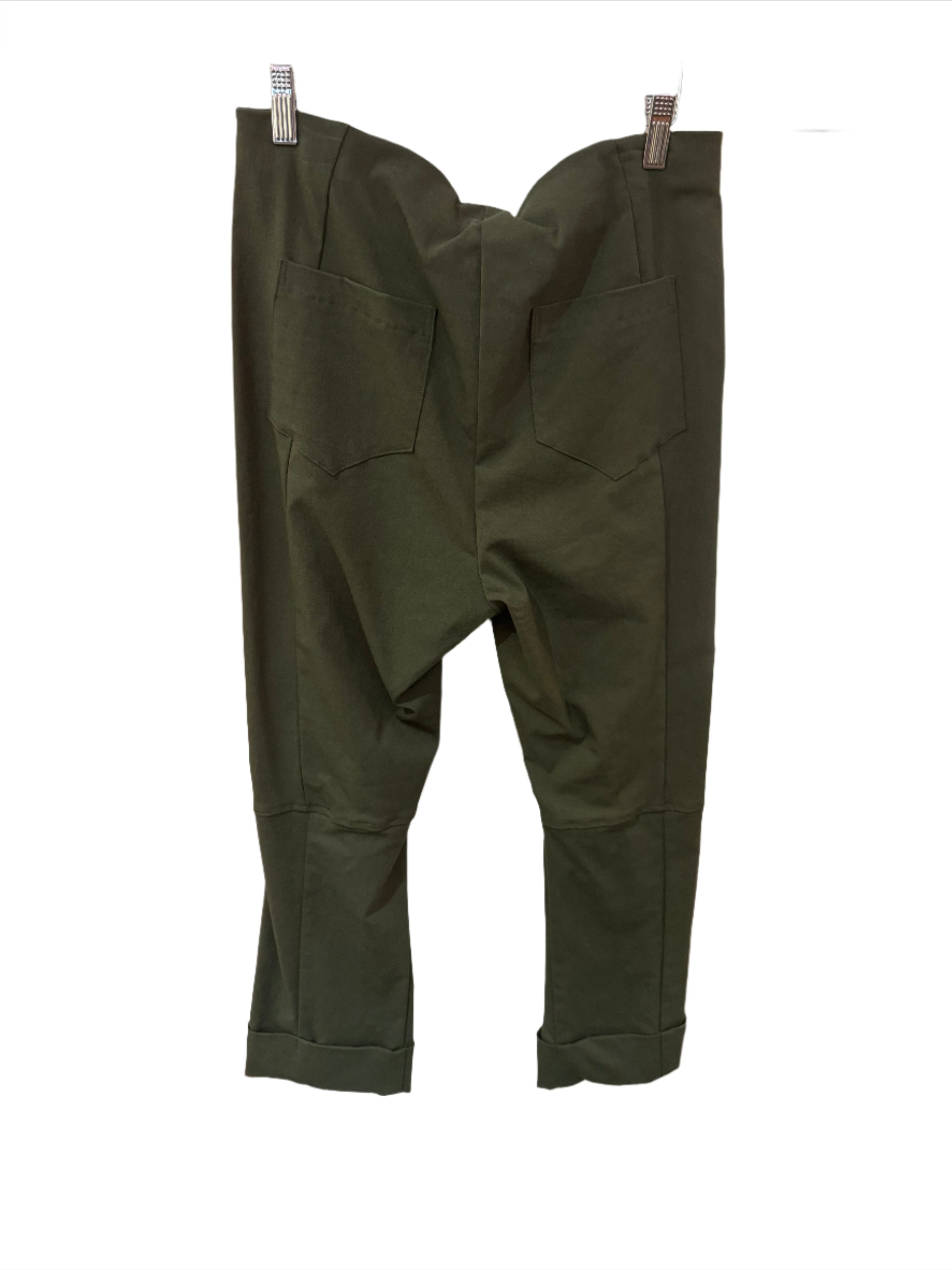 Porto Cropped Pant in Army Green