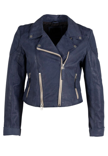 Mauritius Reanon RF Leather Jacket in Blue