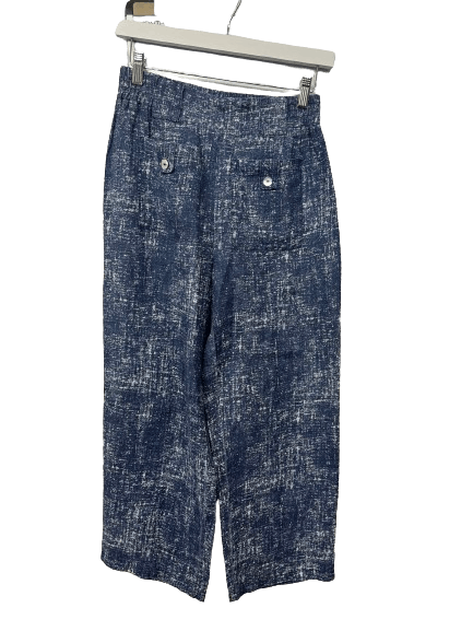 Inizio Linen Pocket Pant in Blue Speckle - clever alice