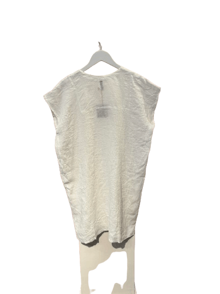Inizio Linen Short sleeve Dress in White - clever alice