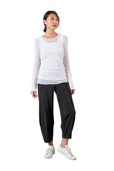 Porto Desiree Top in White. Black, Grey and Charcoal 