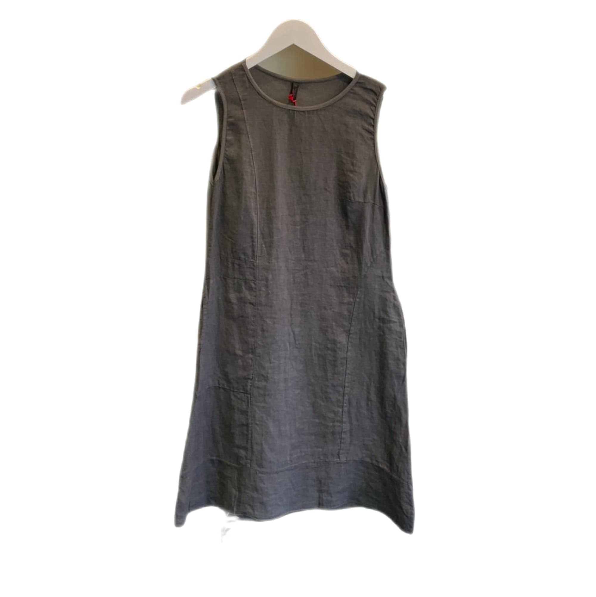Inizio Linen Dress in Charcoal 