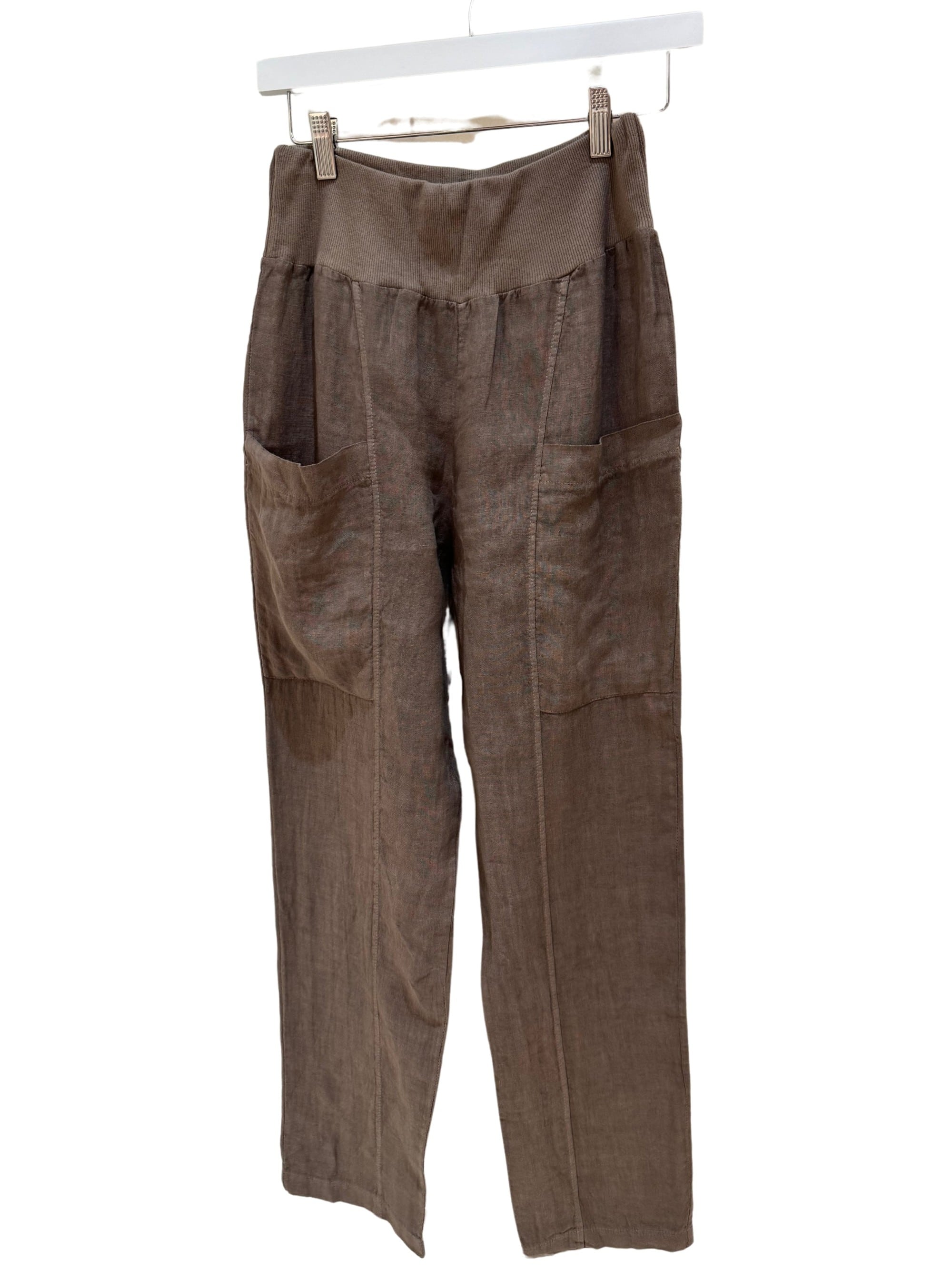 Inizio Linen Pants in Brown 