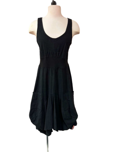 Inizio Courduroy Dress in Black 