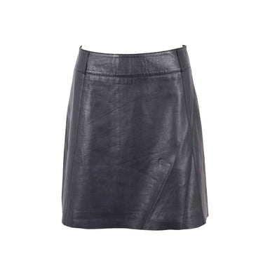 Mauritius Jella Leather Skirt in Black 