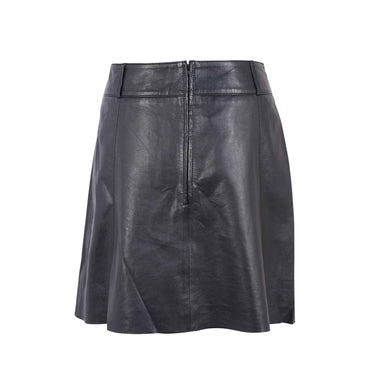 Mauritius Jella Leather Skirt in Black 