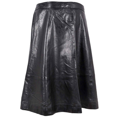 Mauritius Zaza Leather Skirt in Black 