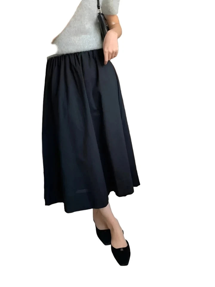 Clever Alice Shirring Skirt in Black or White - clever alice