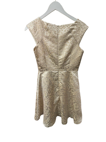 Molly Bracken Gold Leaf Mini Dress 