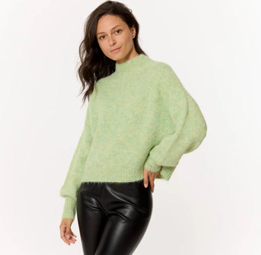 Sweewe Paris Bell Sleeve Mock Neck Sweater 