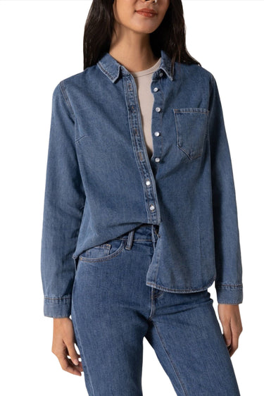 Clever Alice Celia Shirt in Blue Denim 