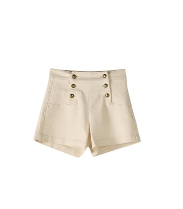 Clever Alice Victorinette Shorts in Natural Beige 