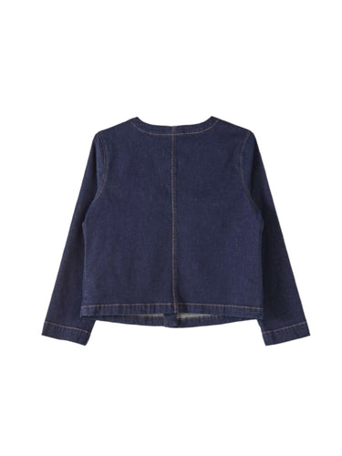 Oraije Round neck denim jacket - Victoire 