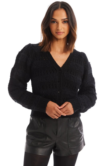 Allison New York Raven Cardigan in Black