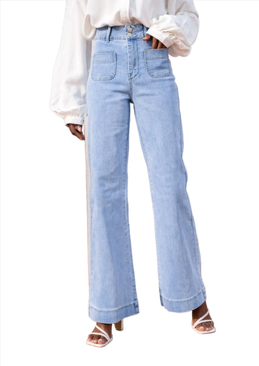 Oraije Paris Elena Flare Jean in Blue Denim - clever alice