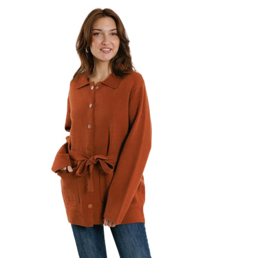 Sweewe Paris Candice Cardigan in Burnt Orange 