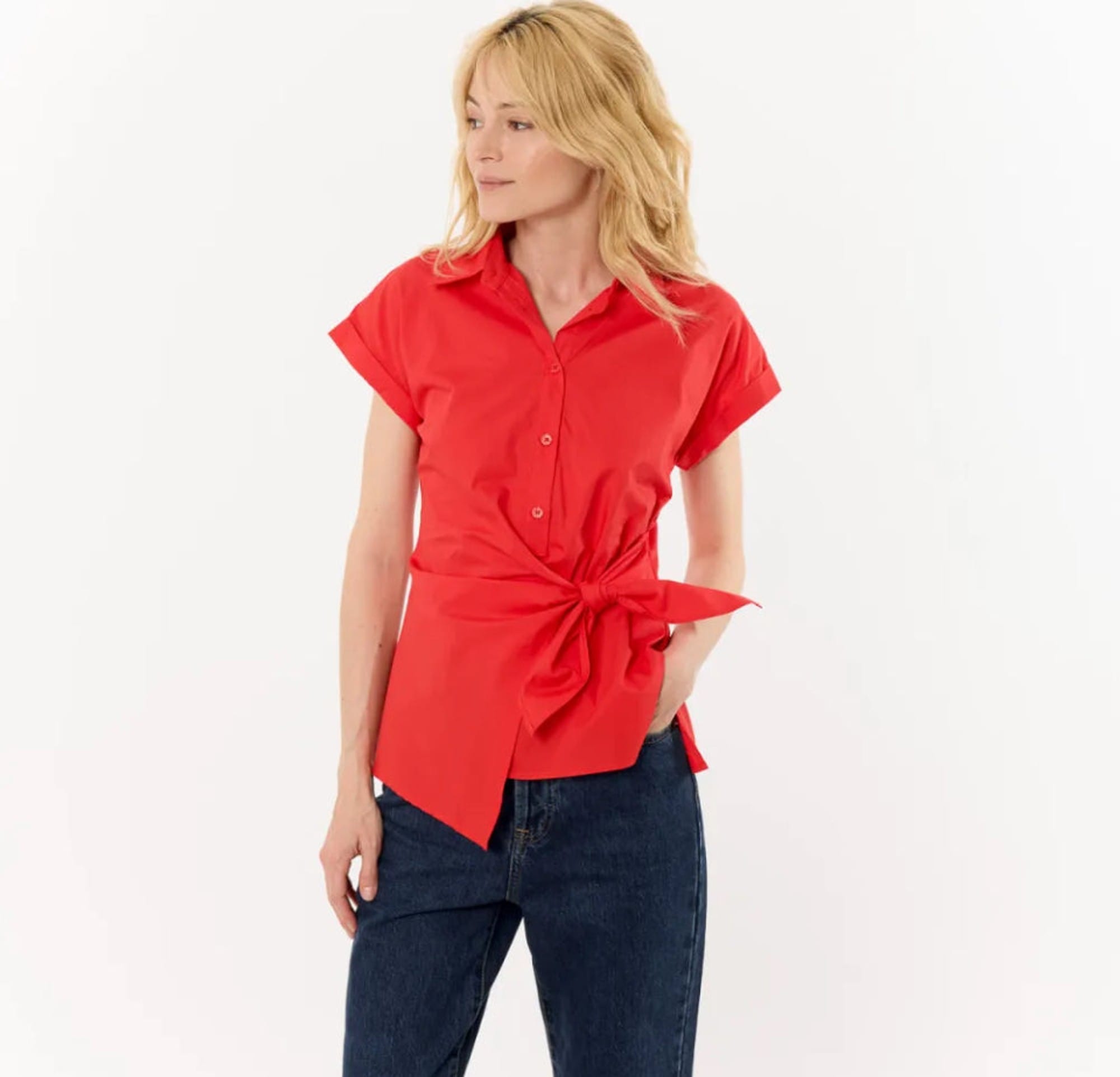 Sweewe Paris Asymmetrical Button Up in Multiple Colors 