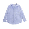 Sweewe Paris Blue and White Striped Button Down 